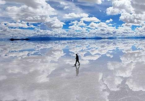 Physical Geography: Andes and Midlatitude Salar de Uyuni The altiplano region of Bolivia is home to one of the world's largest salt deposits, stretching for over 6,500 miles.