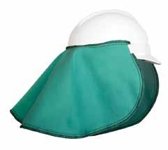 FR Green Sateen Elastic attachment over hard hat FR CONTROL 2.