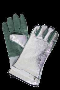 HAND PROTECTION ALUMINIZED GLOVE W/ADJUSTABLE STRAP DJXG382S (-J) LEATHER GLOVE W/RAYON BACK DJXG395 Leather Palm 18 oz.