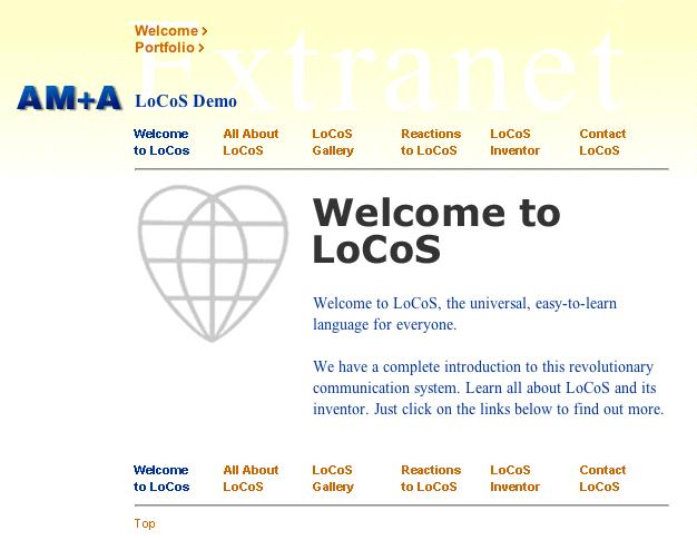 Page 21 Section 5: HTML Prototype HTML Web Pages AM+A has developed an HTML extranet of the LoCoS