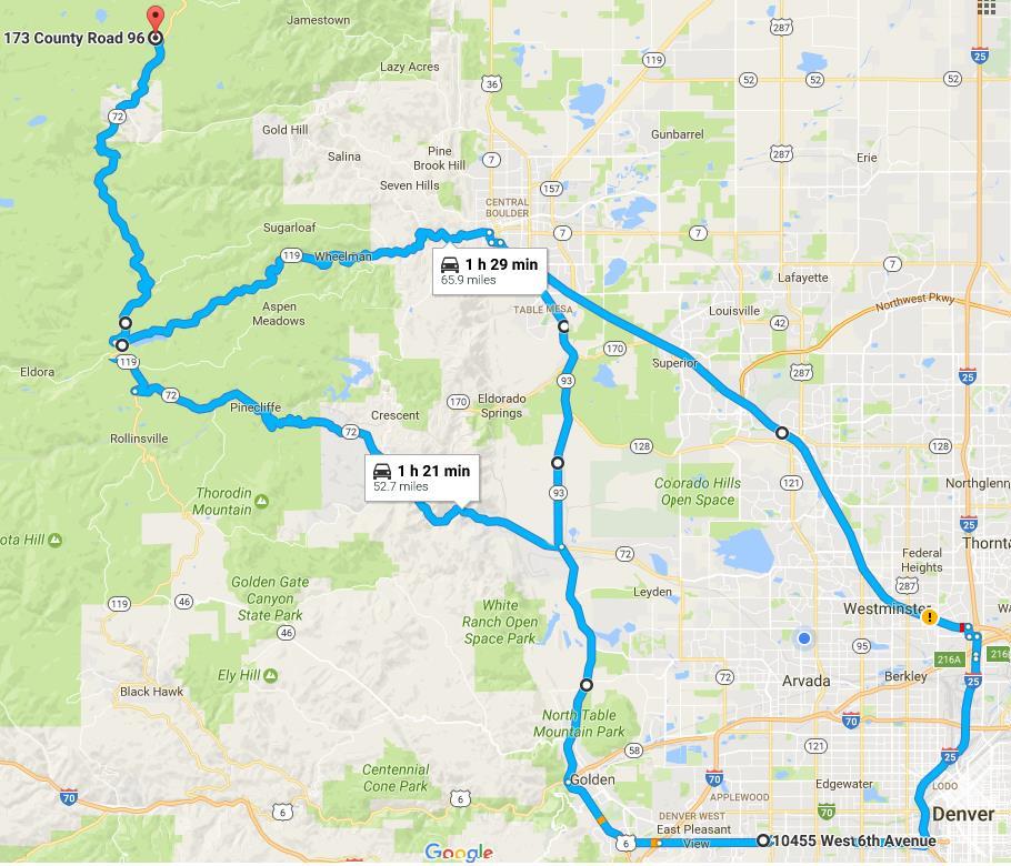 How to Get to Tahosa Address: 173 Co Rd 96, Ward, CO 80481, USA Latitude: 40.106577 Longitude: -105.489547 To access Camp from Denver.