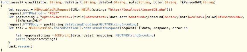 V prvem primeru je to preko metode GET, v drugem, kjer vnašam podatke v podatkovno bazo, pa preko metode POST. Vsak naslov URL vsebuje tudi ključni parameter, to je option.