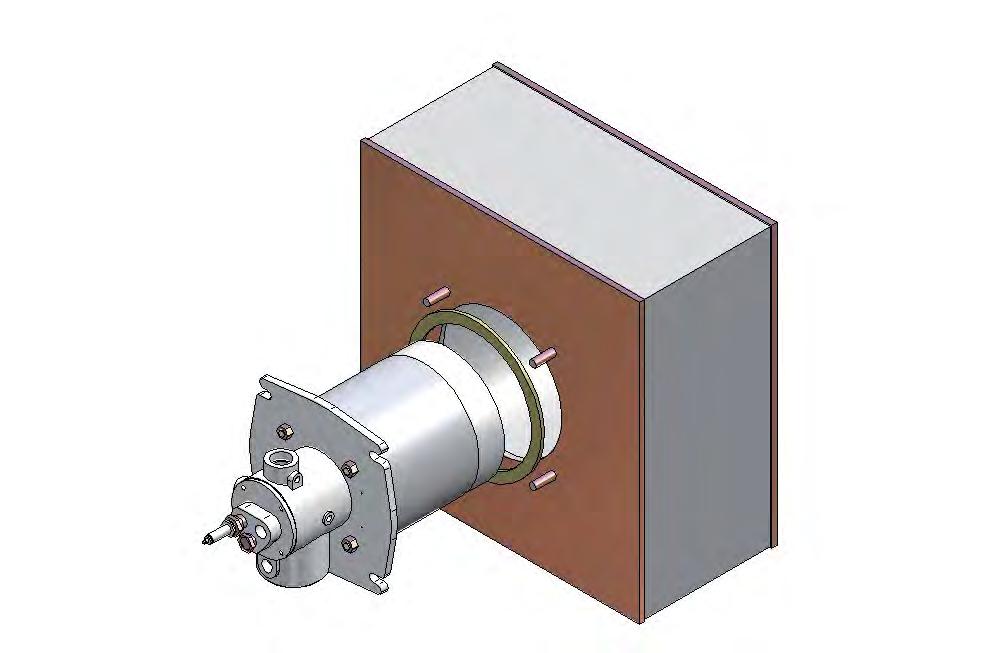 -. - Flange the burner to the installation Bolt the burner to the installation s burner mounting flange.