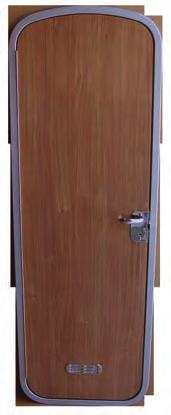 These doors include aluminum powder coated frames and are available with