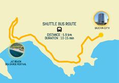 If you are accommodated in Budva, our reps will guide you to the shuttle busses running to Budva, where you will get all needed information for your accommodation check in.