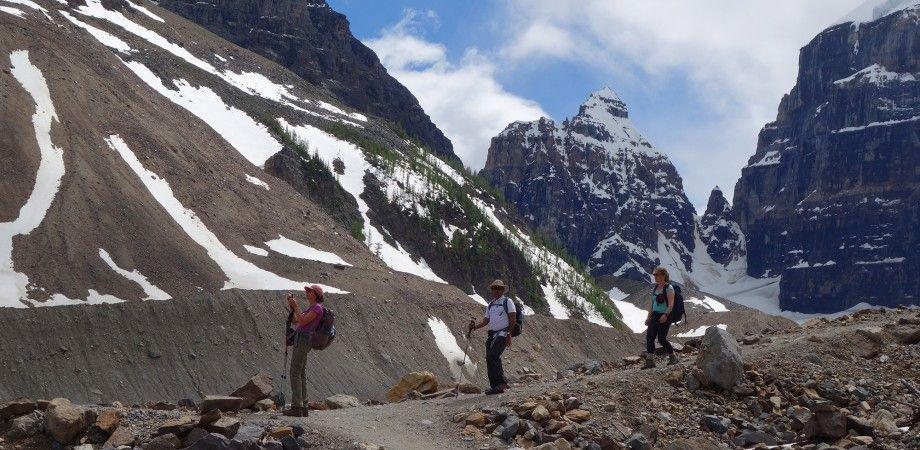 TREK THE ROCKIES CANADA TREK DEMANDING ABOUT THE CHALLENGE The Canadian Rockies are justifiably world-famous for their magnificent scenery: the combination of impressive, jagged mountains, bright