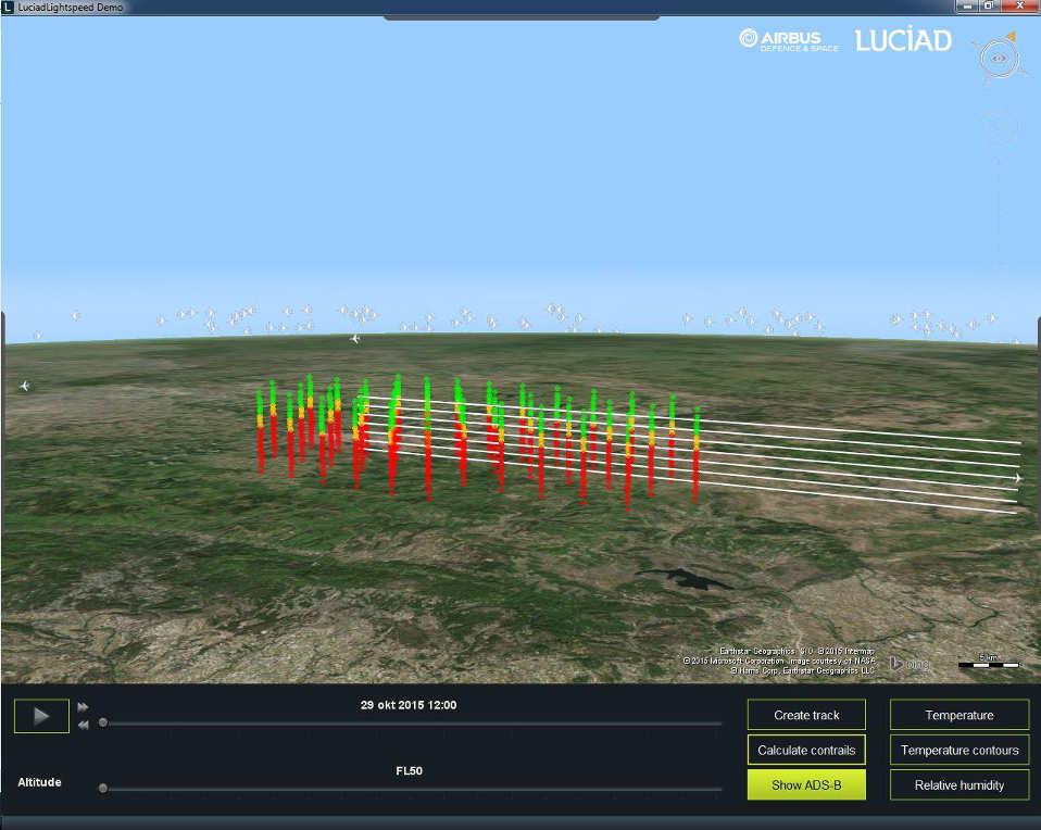 ConSA The geographical situational awareness display calculates and shows the