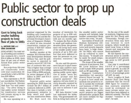 economy this year Rolling out of public sector projects of up to $50 million each, targeted at