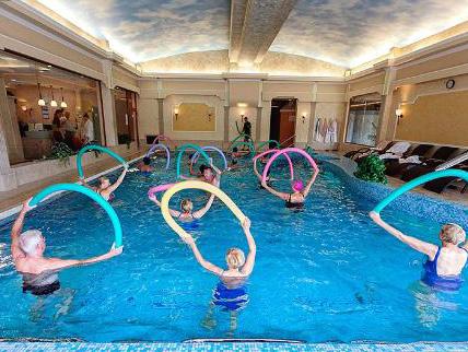 The extensive spa parks, also include pump rooms for drinking mineral water, and band shells.