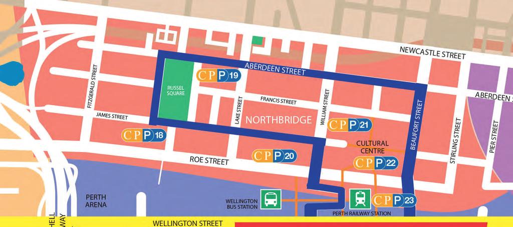 CLOSE TO State Theatre, Cultural Centre, Art Gallery of WA, State Library, WA Museum, PICA CAR PARKS 18.
