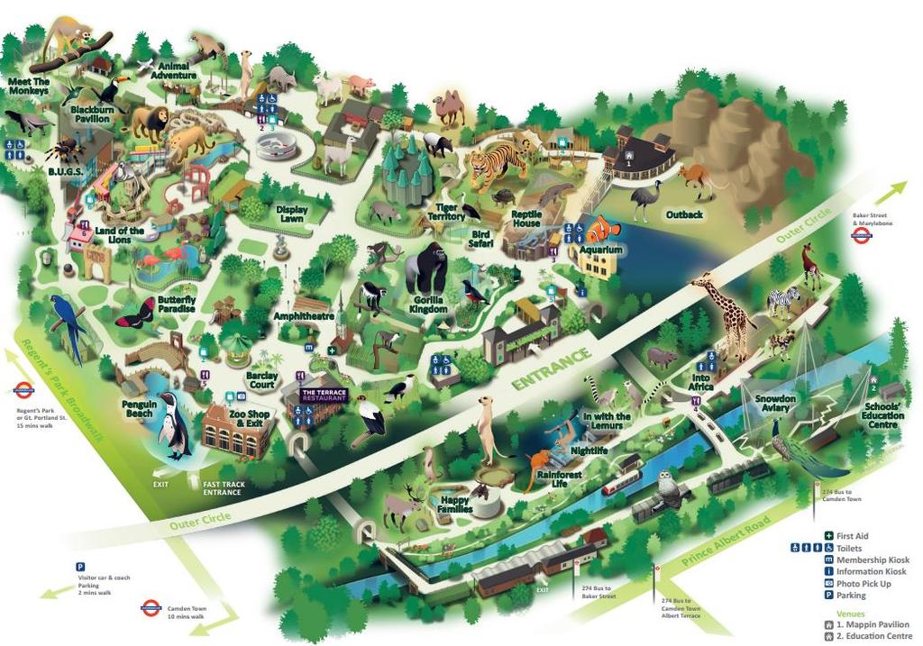 Map of ZSL London Zoo Check in at Gir Lion