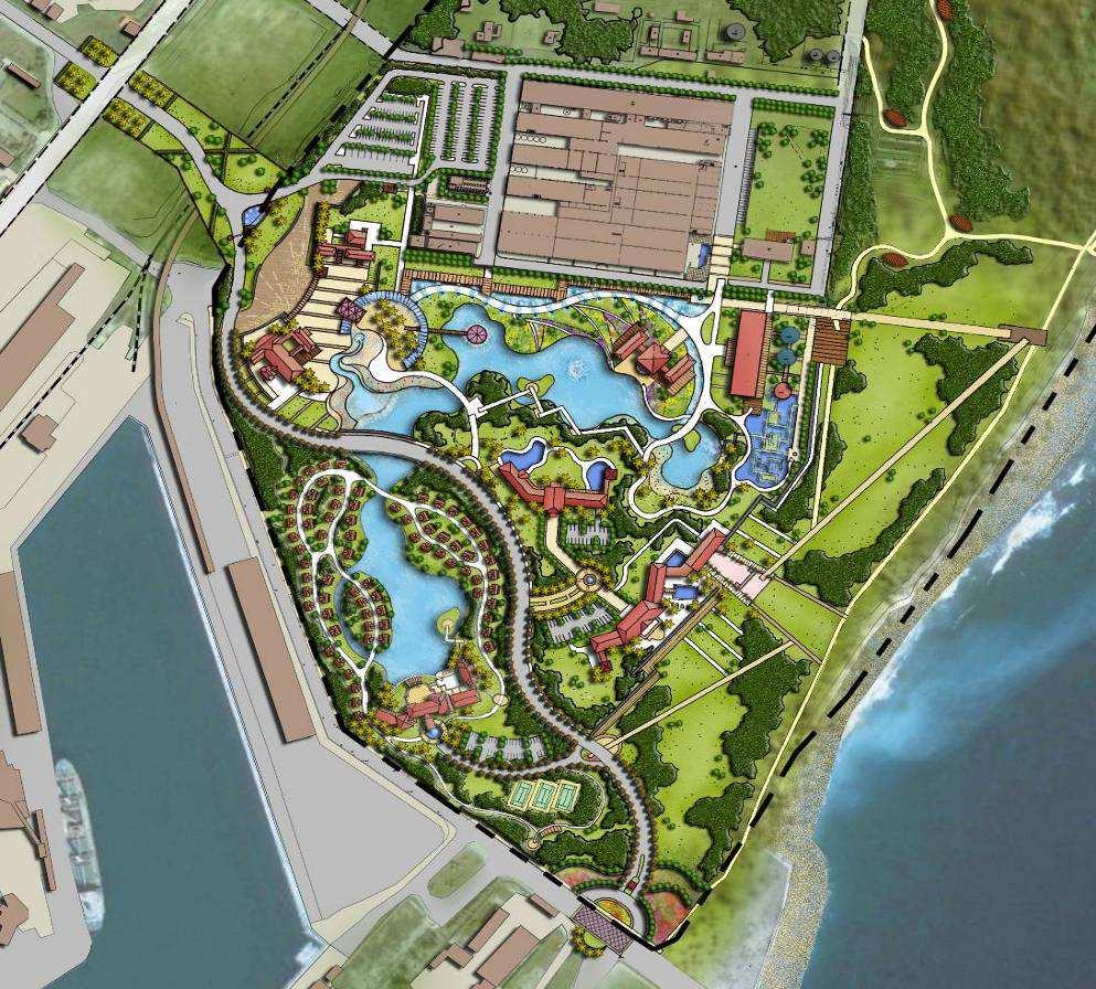 Hualien DSW & Ocean Holiday Park Land Size:458,627 m2 Plot Ratio:210% Schedule: DSW
