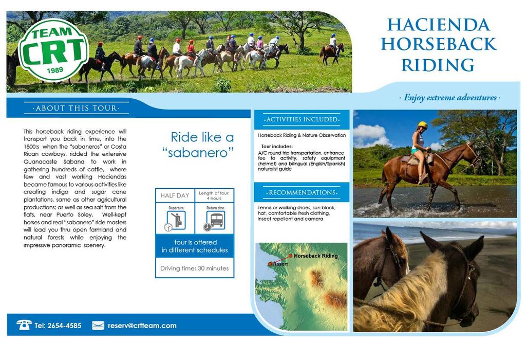 FRIDAY APRIL 21, 2017 Experience the Guanacaste Sabana, where few and vast working Haciendas became famous for their trades.