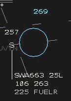 or to the runway threshold o Dwelling on a FDB or a callsign on the timeline will highlight the corresponding aircraft s slot marker o Display the slot speed or current indicated airspeed (IAS) next