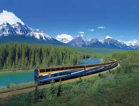 A highlight of this adventure is the two-day all-daylight journey aboard one of North America s most scenic trains, Rocky Mountaineer.