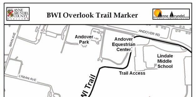 Annapolis route. 16 17 BWI Trail BWI Overlook BWI 2 Location: Claudia Woods Memorial, Linthicum Difficulty: Moderate Length:.