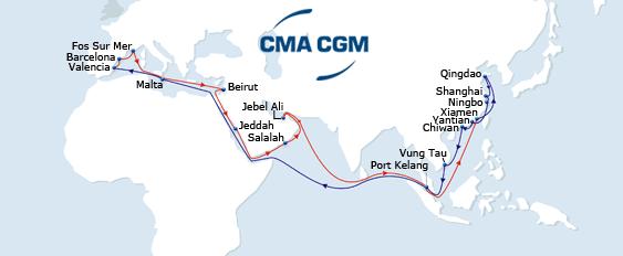 New 2015 ASIA - MEDITERRANEAN Services MEX 1 MEX 2 PHOEX BEX AEGEX MEX 1 Eastbound Dedicated feeder network to all South East Asian ports New gateway from all Med ports to Indian Ocean via Salalah