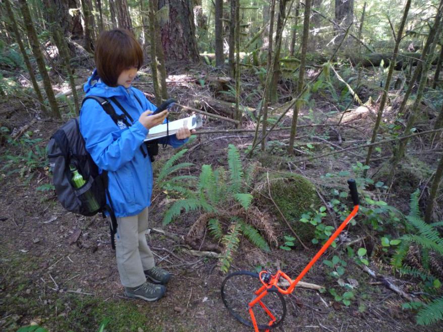 Mapping trail locations with a GPS unit and