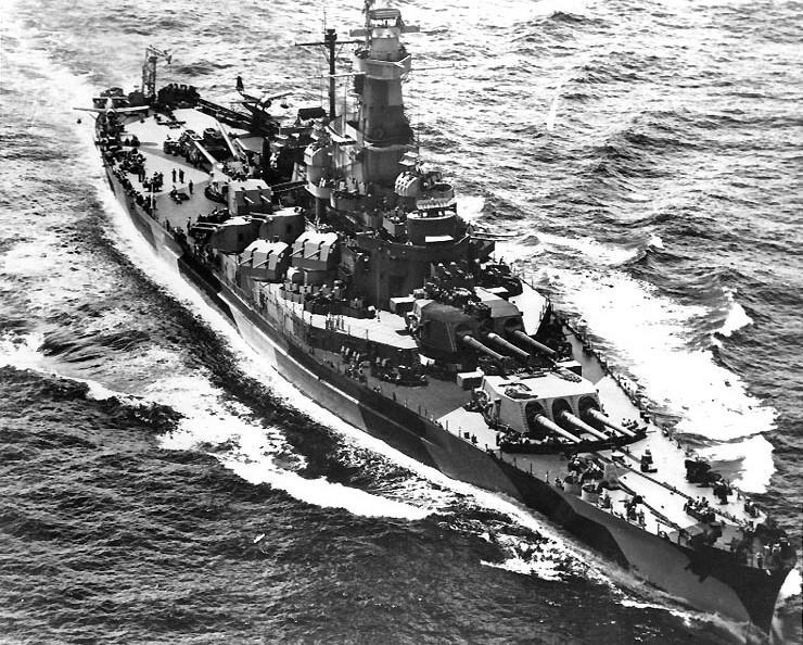 cap). USS Tennessee although not badly damaged was taken in hand as the prototype for a major reconstruction involving new compact superstructure and single funnel and eight twin 5 /38 DP.