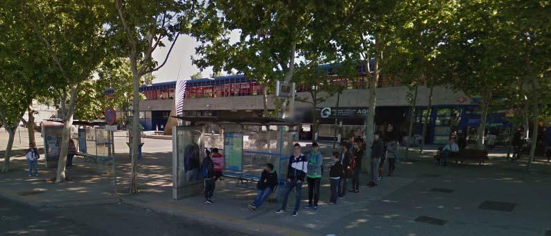 You can get to Aluche by Metro (line 5) or by Train (Cercanías RENFE), the 591 Bus Stop is next to the Terminal of Aluche (see photo