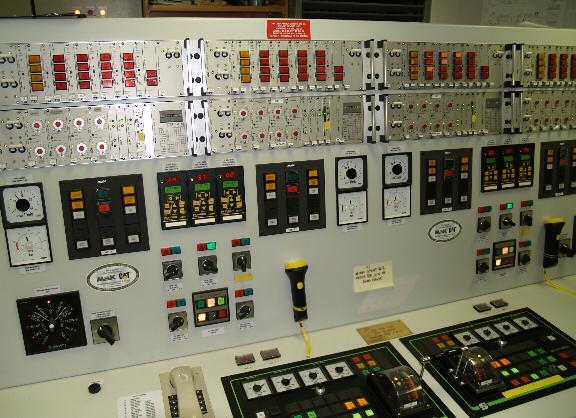 The Engine room controle stand in the engine control room