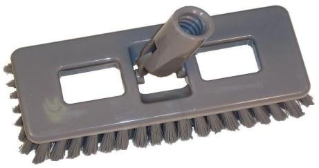 plastic block, molded-in rubber squeegee blade, one threaded handle hole.