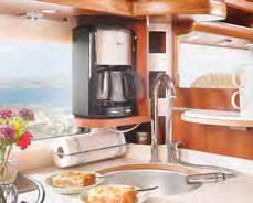 Roof fan above kitchen area Coffee machine lift from roof storage compartment kitchen chic e-line /