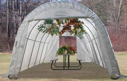 All greenhouses come with frames that are predrilled and include everything required for