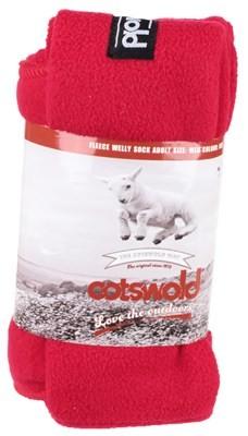 SOCKS Cotswold Fleece Welly Socks Supersoft fleece Long for wellies Black, red Small, medium, large 7.