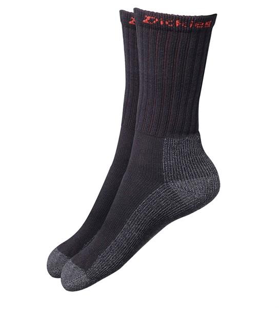 95 per pack (2 pairs) Dickies Heavyweight Work Socks Double comfort top Inside comfort zone For use with steel toe shoes/boots 76% combed cotton for