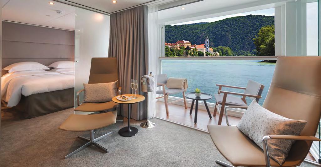 Emerald Waterways cabin plans Owner s One-room Suite CAT SA Our Owner s One-room Suites boast their very own room which closes off from the rest of the cabin; a separate lounge area; and a fantastic