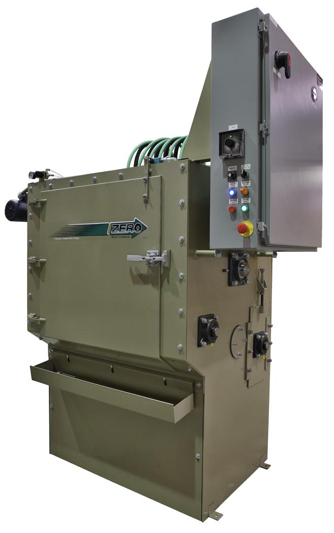 the part load. An optional pressure blast system lets you dramatically reduce cleaning times or increase peening intensity.