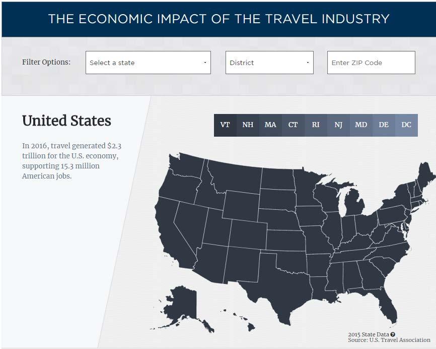 Economic Impact Map Data releases: 2016 State data - beginning of March 2017 National