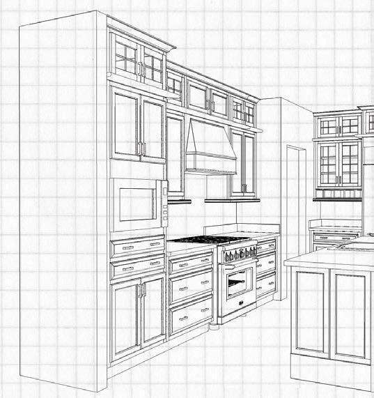Series Cabinetry, Wood Hood, Drawer Base Mix, Full
