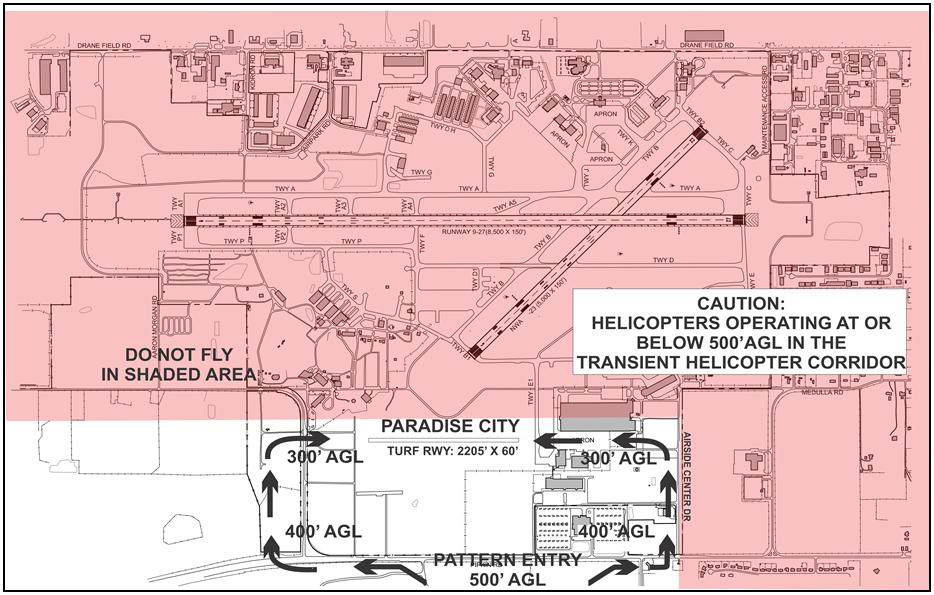 Notices to Airmen PARADISE CITY ARRIVAL/DEPARTURE* RWY 08/26 will be closed from 1400 EDT (1800 UTC) March 31 through 1600 EDT (2000 UTC) April 19.