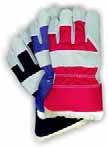 Light Duty Fitters Split Cowhide Leather Palm This glove provides low cost leather protection with a split cowhide leather palm, featuring a cotton back and safety cuff.