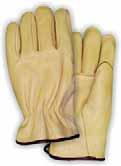 74 Grain Split Leather Combo Gloves Cowgrain Palm Grain split leather combo that offers an economical glove due to less expensive split leather back. Application: Handling abrasive or sharp materials.