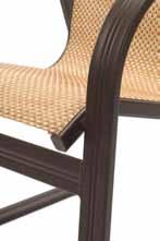 Cabo Sling Aluminum Sling Cabo Sling 2 x 5/8 Ribbed Arm Available in Padded Sling #W3450* Dining Arm Chair 24 30 35 17 25 #W3450HB* High Back Dining Chair 24 30 41 17 25 #W3452 Sled Based