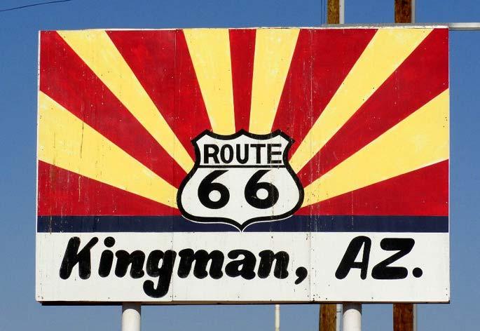 Location Kingman, the Heart of the Historic Route 66 Put your finger on the map in Arizona, between Las Vegas and the Grand Canyon, Kingman Arizona isn t far from anywhere.