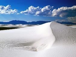 We will be visiting the White Sands National Monument famous for its 275 square miles of the seemingly stark, brilliant white gypsum sand.