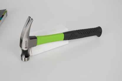 0156-11 54698 18 oz. Electrician s Hammer 12-1/2" (31.8 cm) 1.70 lbs. (.77 kg) Universal design perfect for a variety of applications. Lightweight, durable fiberglass handle for shock resistance.