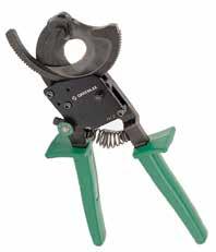 Handle (45207I) Compact Ratchet Cable Cutters Simple, one-hand operation. Compact convenient for working in tight places and stores easily in tool pouches.