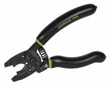 Description Solid Stranded 1923A 06850 Crimping/Stripping Combination Tool 8 18 10 22 Multi-Cable Cutter 1969 Cuts solid/stranded wire, coaxial cable and multi-conductor