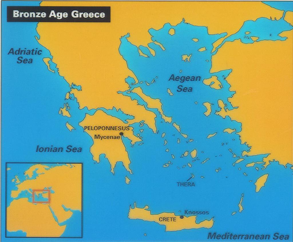 The Mycenaean culture takes its name from Mycenae, a city located on the south