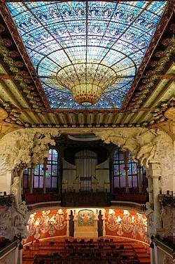 The Palau de la Música Catalana is a concert hall in Barcelona.