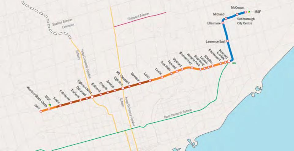 The Crosstown LRT As per City Council decision February 8, 2012 Pending Metrolinx approval (Stations and stops