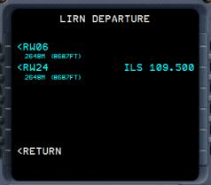 When the origin/destination airports are defined, you can select the departure/arrival runway.
