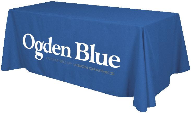 Custom tablecloth colors available. Files will be printed as submitted, in CMYK, unless a PMS color is specified. See the standard color guide on this page.
