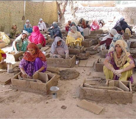 The women were trained on the benefits of the fuel-efficient stoves and in building them.