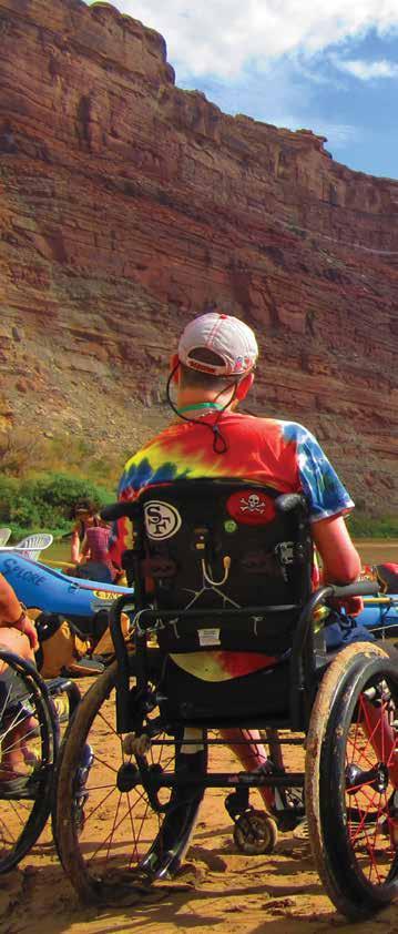 ADAPTIVE RECREATION Splore employs a number of adaptive supports in order to make each trip comfortable and accessible for all participants.